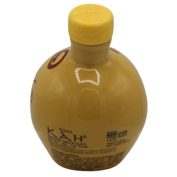 Gold KAH Reposado Hand Painted Sugar Skull Tequila Bottle *Empty Bottle* 50 ml - Picture 4 of 7